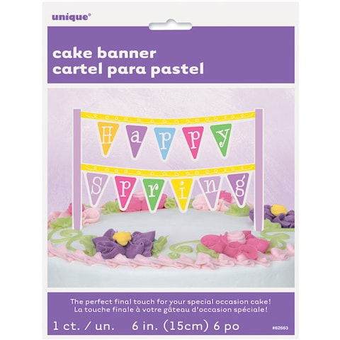 Unique-Happy Spring Cake Banner