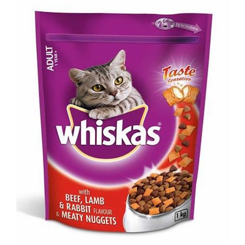 Whiskas Beef Lamb And Rabbit Meaty Nuggets Cat Food 1Kg