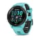 Garmin Forerunner 265 GPS Running Smartwatch, Black Bezel With Aqua Case And Aqua/Black Silicone Band, 010-02810-12