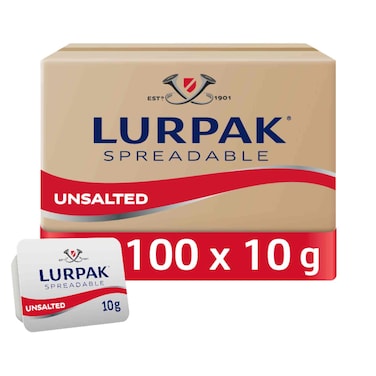 Lurpak Unsalted Spreadable Butter, 10g Pack of 100