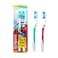 Colgate Triple Action Medium Toothbrush, multicolour - 2pieces