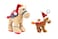 Bundle items - Beige camel with santa hat 18cm and Brown key ring 12cm