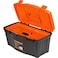 Tactix Plastic Enhanced Tool Box, Orange/Black, 50x26x24 Centimeter
