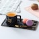 ZK Elegant tea custom marble gold line, porcelain coffee cup with sandwich biscuit holder