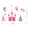 StickieArt - Girl's Magical Princess Castle with Fairies &amp; Unicorn - Wall Decal- Large - 60 x 90 cm - STA-200