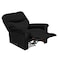 إن هاوس كرسي استرخاء هزاز ودوار منجد بالمخمل - أسود - NZ110