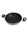 Delcasa Aluminium Wokpan With Glass Lid Black 28centimeter