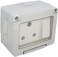 ABBASALI Outdoor Waterproof Weatherproof Switch Socket IP55 Grey (SINGLE SOCKET 15A)