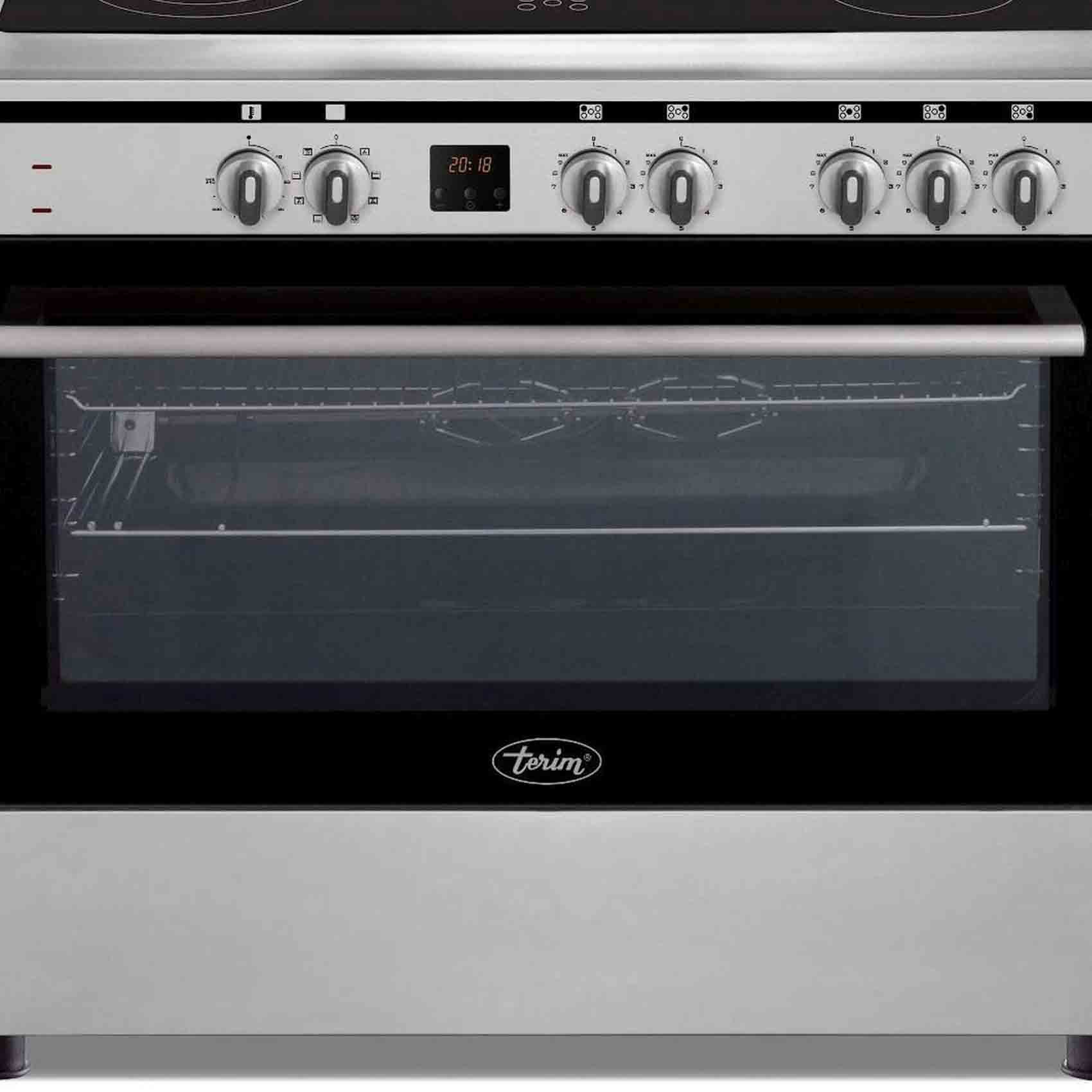 Terim Electric Cooker TERVC96ST Silver/Black 90x60cm