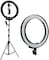 Coopic Rl-650S Camera Photo/Video 18 Inch/48 Centimeter Outer 55W 240 Pieces LED SMD Ring Light 5500K Dimmable Light With Stand Mobile Holder Hot Shoe Color Filter Set (Black)