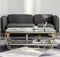 Yulan Modern Geometric Glass Rectangular Coffee Table (Gold 120X60Cm) Yl21407-397