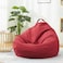 Vital Bean Bag Chair, Classic Round Linen Cloth Bean Bag With Polystyrene Beads Filling