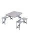 Generic 4-Seat Outdoor Portable Picnic Table Silver