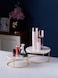 1CHASE&reg; White Marble Tray Stand Set Of 2 Pcs - Vanity Organizers For Jewellery, Perfume, Makeup Table, Coffee Table Tray, Bathroom and Bedroom Tray