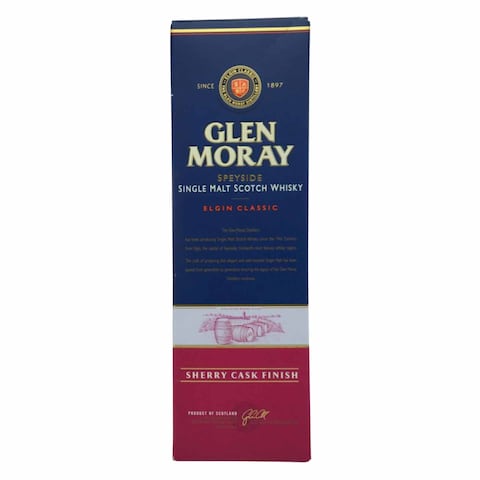 Glen Moray Sherry Cask Finish Elgin Classic Single Malt Scotch Whisky 700ml