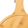 Household Wooden Round Flat Fruit Pizza Serving Board Tray Plate with Handle(Brown, 30 CMS)