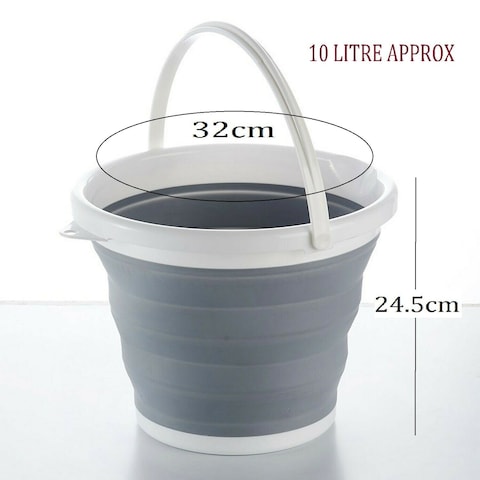 Aiwanto 10L (2.6 Gallon) Foldable Bucket Plastic Water Bucket Bathroom Bucket Car Washing Bucket Portable Bucket Cloth Storage Washing Bucket Basket