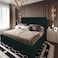In House Berlin Linen Bed Frame - Single - 200x120cm - Dark Green
