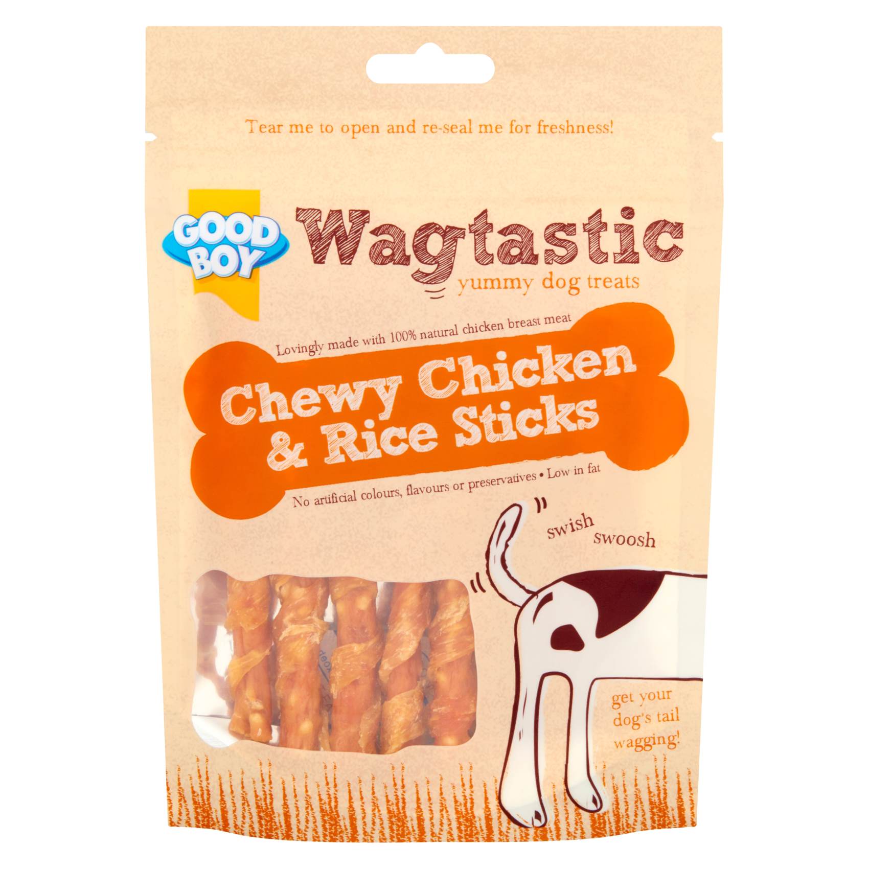 Good Boy Wagtastic Chewy Chicken And Rice Sticks 70g