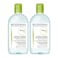 Bioderma - S&eacute;bium H2O - Micellar Water - Cleansing and Make-Up Removing - for Combination to Oily Skin - 2x16.7 fl.oz.