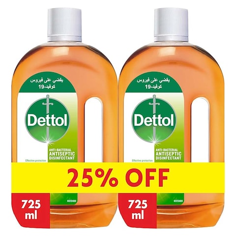 Dettol Anti-Bacterial Surface Disinfectant - 725 ml - 2 Pieces