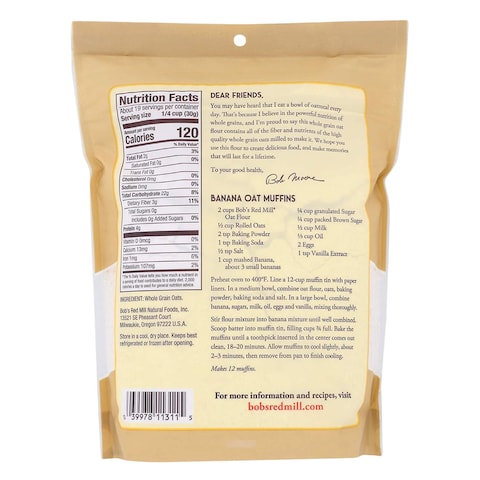 BOBS RM OAT FLOUR WGRAIN 567G