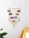 Hanging Photo Displays Macrame Wall Hanging Picture Organizer with 25 Wood Clips Boho Hone Decor for Home, Living Room, Bedroom, Best, Ivory White, 42.5" L&times;17" W
