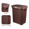 Esqube Laundry Basket with Lid Brown 50L Capacity Pack Of 2