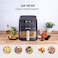 Crownline AF-397 Air Fryer w/Visible Cooking Window, Rapid Hot Air Circulation for Frying, Grilling, Broiling, Roasting, Baking &amp; more, 5.5L/2.4kg Capacity, 80-200℃ Temp Range, 1500W, 90-Min Timer.
