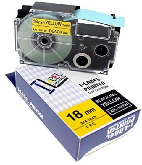 I Label Compatible 18 mm Black On Yellow Label Tape For Casio Ez Label Printers