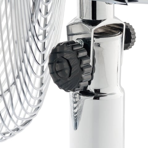 Crownline TF-403 12&quot; Metal Blade Table Fan with Tilt, Oscillation, and 3-Speed Control