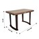 Esqube Plastic 4 seater Dining Table-Brown,Cane Matte Surface