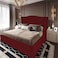 In House Taj Mahal Velvet Bed Frame - Single - 200x100 cm - Burgundy