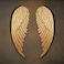 LINGWEI Small Angel Wings Iron Wall Decor Metal Wings Wall Ornament Rustic Style Glowing Wings Decor Hanging Industrial Wind Wall Decor Crafts
