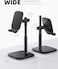 Fitto Tablet Stand, Adjustable, Height Angle, Cradle Mount Dock, For iPad, Samsung Tab, 4"-13" Devices, Black