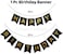 Party Propz Happy Birthday Banner Bunting Flag For Birthday Party Decoration - Black (Pack Of 1)