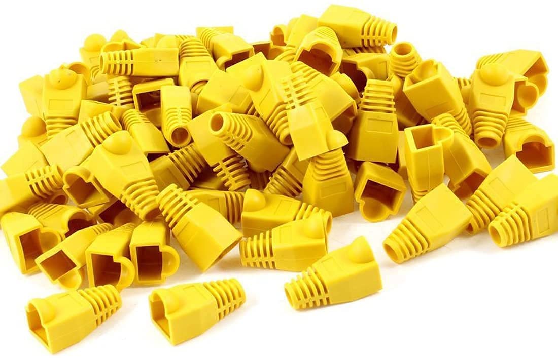 دي كيرف Dkurve™️ Soft Plastic Ethernet RJ45 Cable Connector Boots Cover Strain Relief Boots CAT5