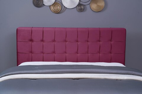 PAN Home Home Furnishings Vista Headboard Velvet Pink L-180: H-125cm 180x125 Pink