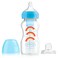 Dr. Brown's 9 Oz/270 ml PP Wide-Neck Options+ Blue Rainbows Bottle W/ SiPPy Spout