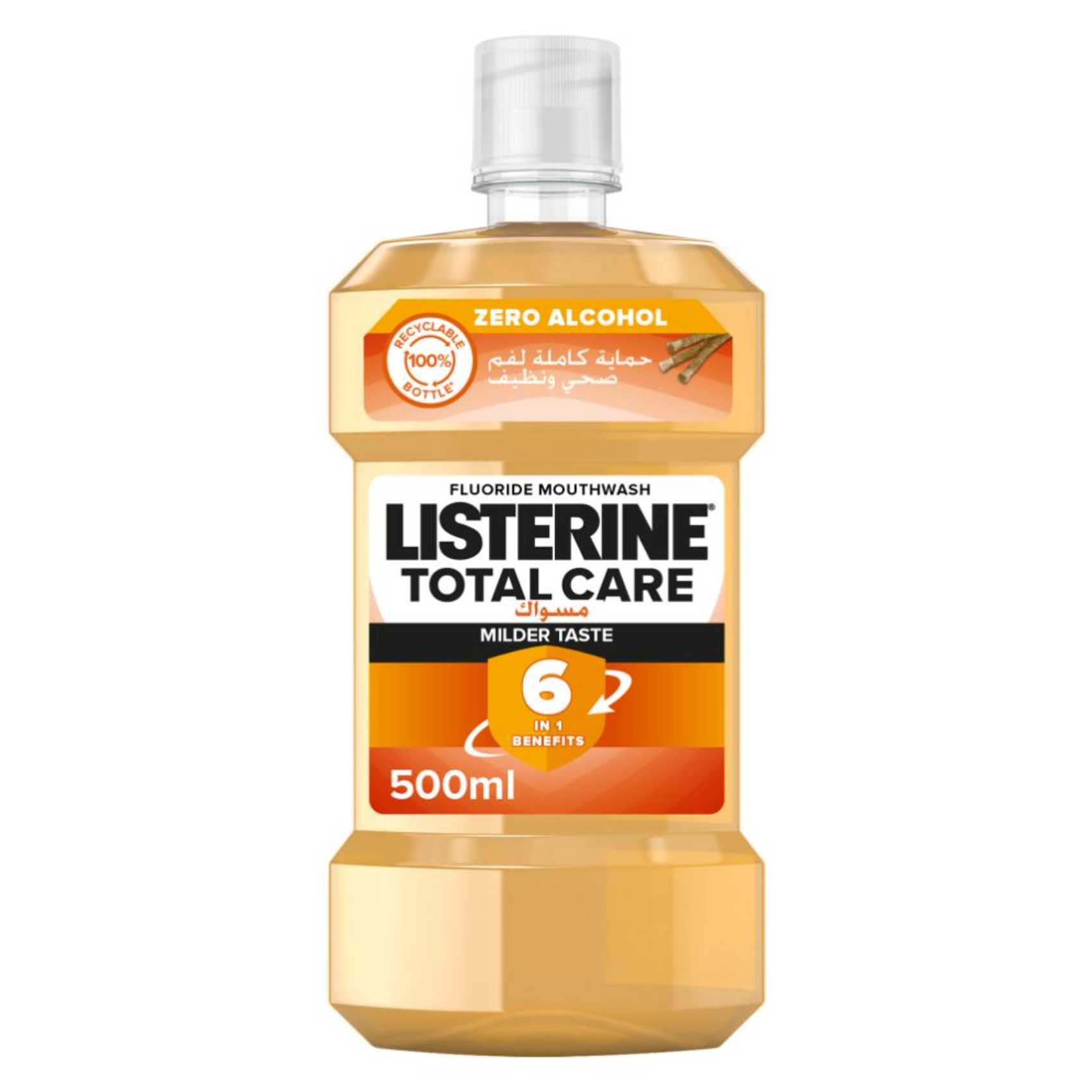 Listerine Total Care Miswak Milder Taste Mouthwash 500ml