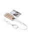 Kemei 3 Barrel Portable Hair Curler Electric Iron White/Beige