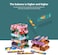 AMERTEER 32 Pcs, Set of 8 Frames, Strip Puzzle Toys , Creative Kids Strip Puzzle Toys, Fruits Learning Educational Toy Fun Family Party Game