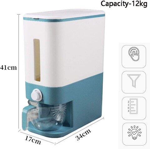 Rice Grain Dispenser Kitchen Storage Box Storage Container With Air Proof Lid Dispenser