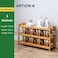 LUNA HOME Simple Multi-layer Shoes Organizers, Shoe Bamboo Storage Racks,  Multifunction Cabinets.