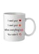 Giftex I Need Your Love Printed Mug White/Black/Red 11.5X10.5X10.5cm