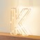 Golden Letter K Glowing with LED Lights 25cm