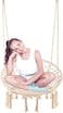 Generic Hammock Chair Macrame Swing, Hanging Cotton Rope Macrame Hammock Swing Chair For Indoor, Outdoor Home, Patio, Porch, Deck, Yard, Garden, Max Weight: 260 Pounds (Beige)