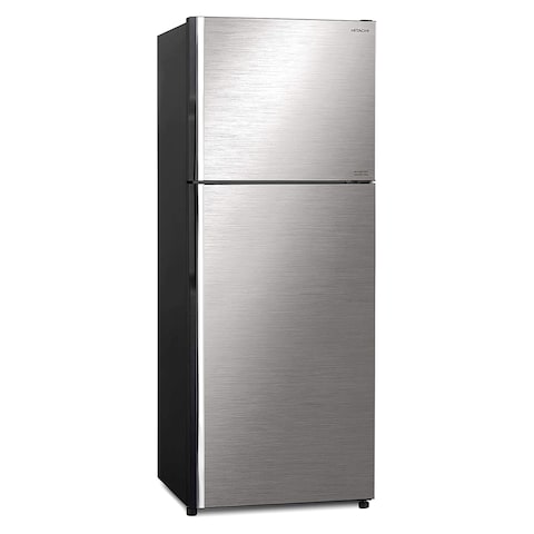 Hitachi 366L Net Capacity Top Mount Double Door Refrigerator Brilliant Silver- RVX500PUK9KBSL