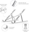 Generic Creative Foldable Height Adjustable Metal Frame Laptop Stand, Ergonomic, Over Heating Protection For Laptops (Silver)