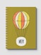 Lowha Spiral Notebook With 60 Sheets And Hard Paper Covers With Hey Flying Ballon Design, For Jotting Notes And Reminders, For Work, University, School